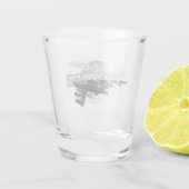 Cartoon vliegtuig shot glas (Achterkant)