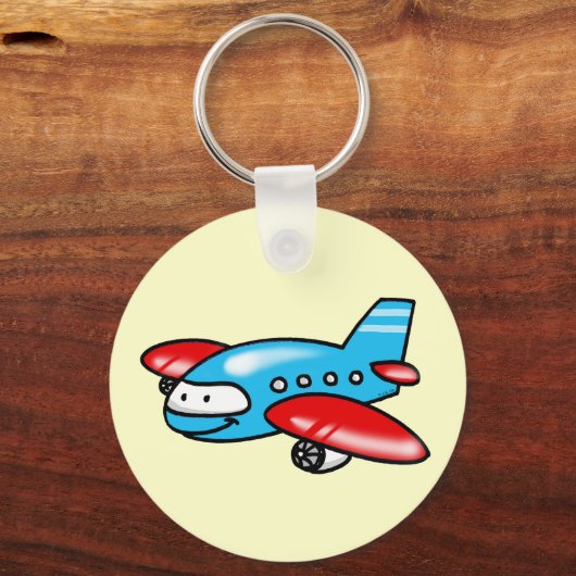 cartoon vliegtuig sleutelhanger (Voorkant)