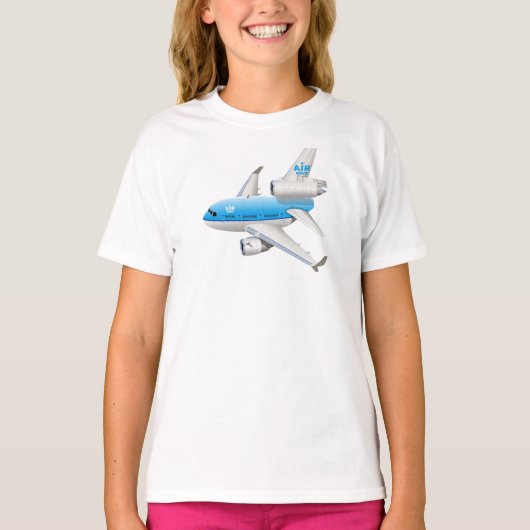 Cartoon vliegtuig t-shirt (Voorkant)