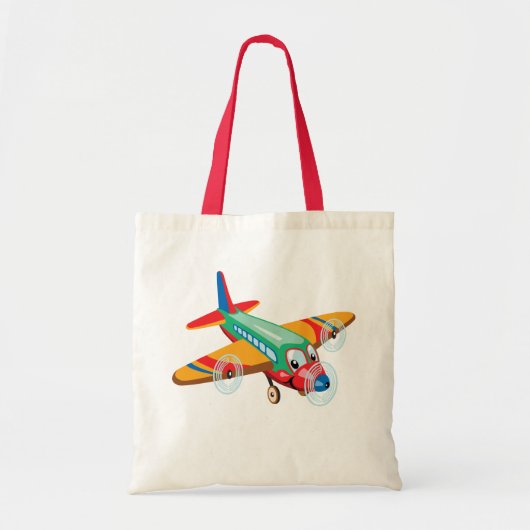 cartoon vliegtuig tote bag (Voorkant)