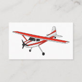 Cartoon vliegtuig visitekaartje (Achterkant)