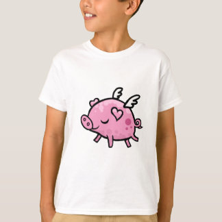 Cartoon vliegvarken t-shirt