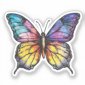 Cartoon vlinder sticker (Voorkant)