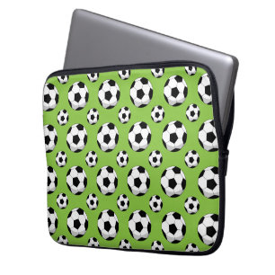 Cartoon Voetbal Patroon Laptop Sleeve