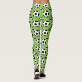 Cartoon Voetbal Patroon Leggings (Achterkant)