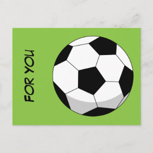 Cartoon Voetbal Voeg Je Naam of Tekst Toe Briefkaart