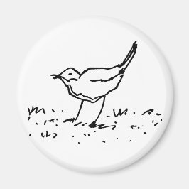Cartoon Vogel Pen Kunst Tekening Magneet