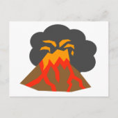 Cartoon Volcano Erupting Lava and Smoking Briefkaart (Voorkant)