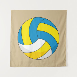 Cartoon Volleybal Wandkleed