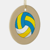 Cartoon Volleyball Ball Keramisch Ornament (Rechts)