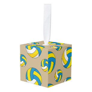Cartoon Volleyball Ball Kubus Ornament