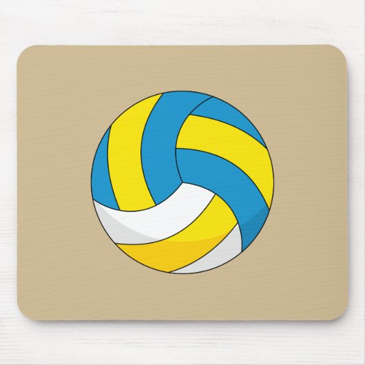 Cartoon Volleyball Ball Muismat (Voorkant)