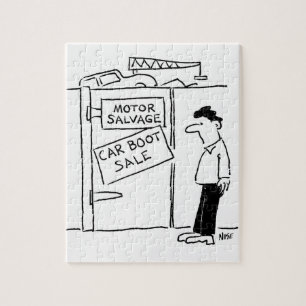 Cartoon voor autowrakken legpuzzel