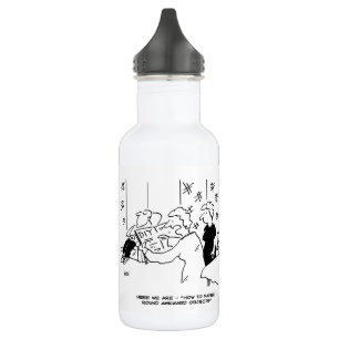 Cartoon voor behangselaars en thuisdecorteermachin waterfles