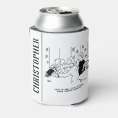 Cartoon voor behangselarij en thuisdecortering blikjeskoeler (Blikje Achterkant)