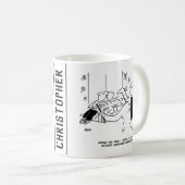 Cartoon voor behangselarij en thuisdecortering koffiemok (Voorkant rechts)
