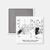Cartoon voor behangselarij en thuisdecortering magneet (Voorkant / Achterkant)