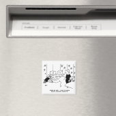 Cartoon voor behangselarij en thuisdecortering magneet (Insitu (Vaatwasser))