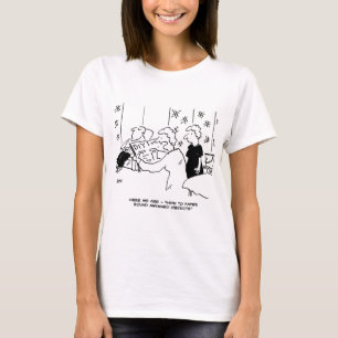 Cartoon voor behangselarij en thuisdecortering t-shirt