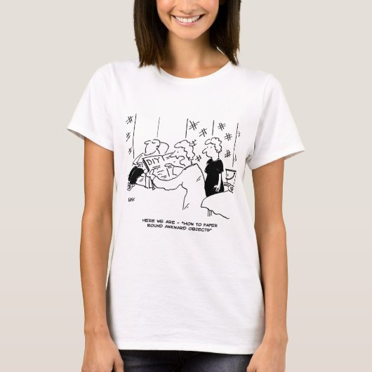 Cartoon voor behangselarij en thuisdecortering t-shirt (Voorkant)