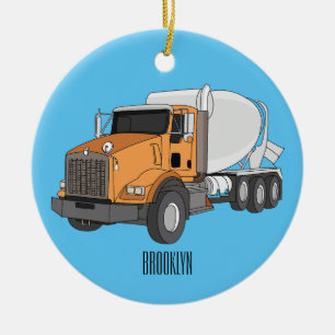 Cartoon voor betoncementmixing keramisch ornament