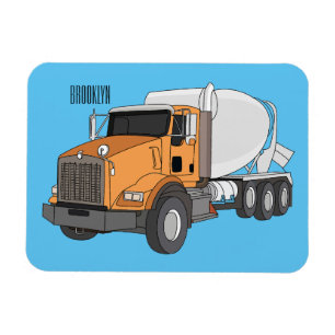 Cartoon voor betoncementmixing magneet