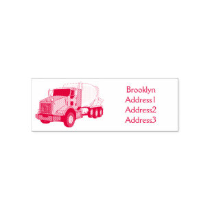 Cartoon voor betoncementmixing zelfinktende stempel