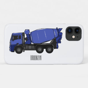 Cartoon voor betonmixen van vrachtwagens iPhone 11 hoesje