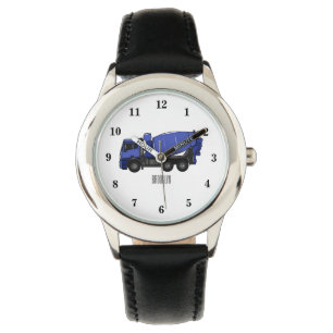 Cartoon voor betonmixen van vrachtwagens horloge