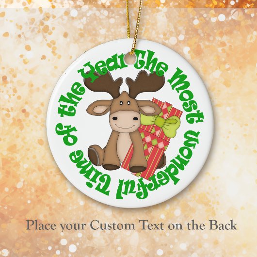 Cartoon voor geweldige tijd Moose Kinder Keramisch Ornament