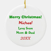 Cartoon voor geweldige tijd Moose Kinder Keramisch Ornament (Achterkant)