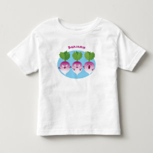 Cartoon voor het triozingend cute turnip kinder shirts
