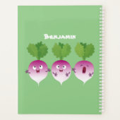 Cartoon voor het triozingend cute turnip planner (Achterkant)
