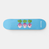 Cartoon voor het triozingend cute turnip skateboard (Horizontaal)
