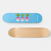 Cartoon voor het triozingend cute turnip skateboard (Horizontaal)