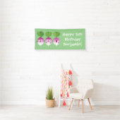 Cartoon voor het triozingend cute turnip spandoek (Insitu)