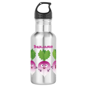 Cartoon voor het triozingend cute turnip waterfles