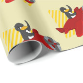 Cartoon voor het verpakken van vliegpinguïns cadeaupapier (Rol Hoek)