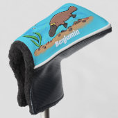 Cartoon voor het zwemmen van cute platypus golfheadcover (3/4 voorkant)