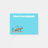 Cartoon voor het zwemmen van cute platypus post-it® notes (Voorkant)