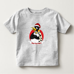 Cartoon voor kerst met glimlach keizer pinguïn Tod Kinder Shirts