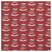 Cartoon voor kerstjongens stof (Swatch)