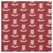 Cartoon voor kerstjongens stof (Swatch)