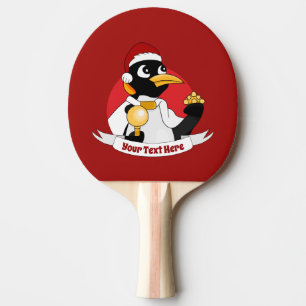 Cartoon voor kerstmis van keizer Ping Pong Paddle Tafeltennisbatje