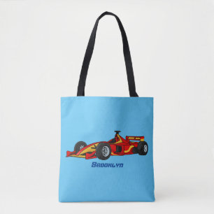 Cartoon voor racewagens met hoge snelheid draagtas