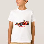 Cartoon voor racewagens met hoge snelheid t-shirt (Voorkant)