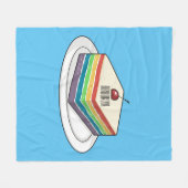 Cartoon voor regenbooggebak fleece deken (Voorkant (Horizontaal))
