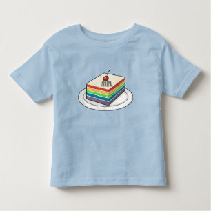 Cartoon voor regenbooggebak kinder shirts