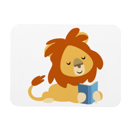 Cartoon voor snelle aflezing Lion Flexible Magnet Magneet (Horizontaal)