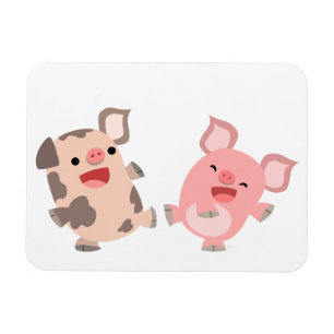 Cartoon voor snelle dansende varkens Flexible Magn Magneet
